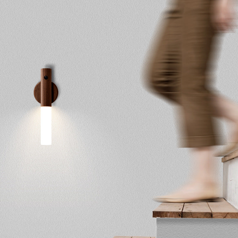 Modern Wooden LED Wall Lamp – Minimal Nordic Design Light