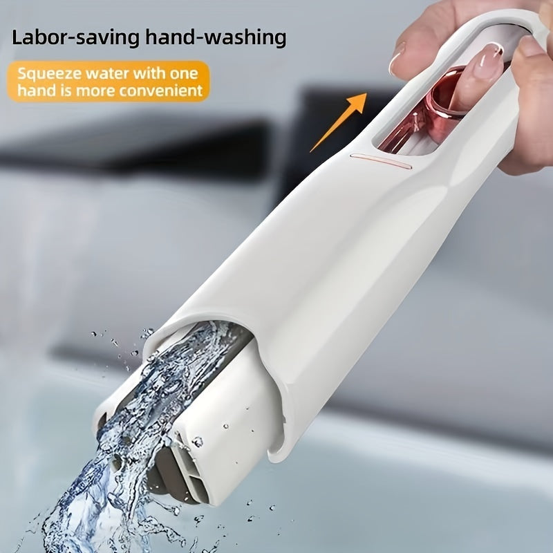 Wash-Free Self-Squeeze Mini Mop | Hands-Free Compact Cleaning Tool
